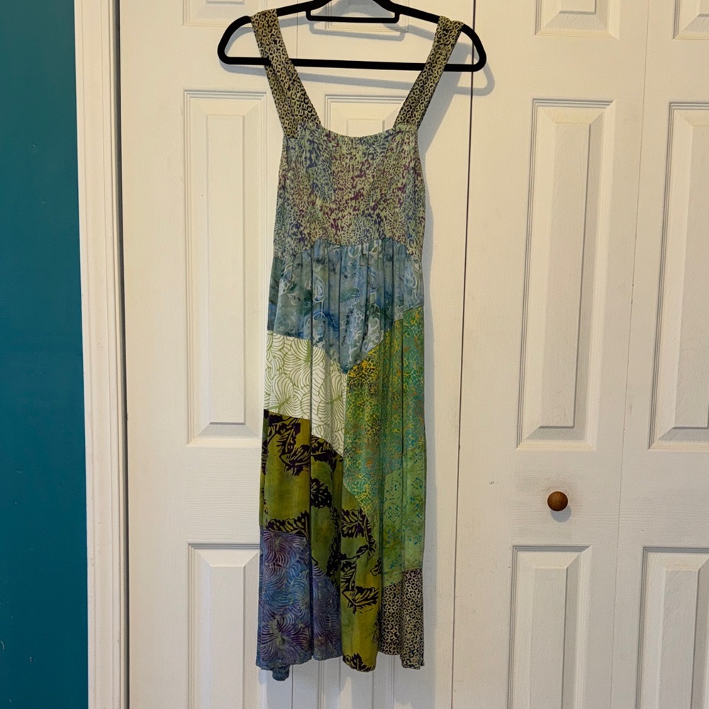 Vibrant Patchwork Maxi Dress